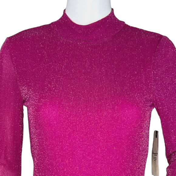 American Rag Dress Juniors 3 Pink Shimmer‎ Fit & Flare Mock Retro Boho Bohemian - Picture 5 of 9